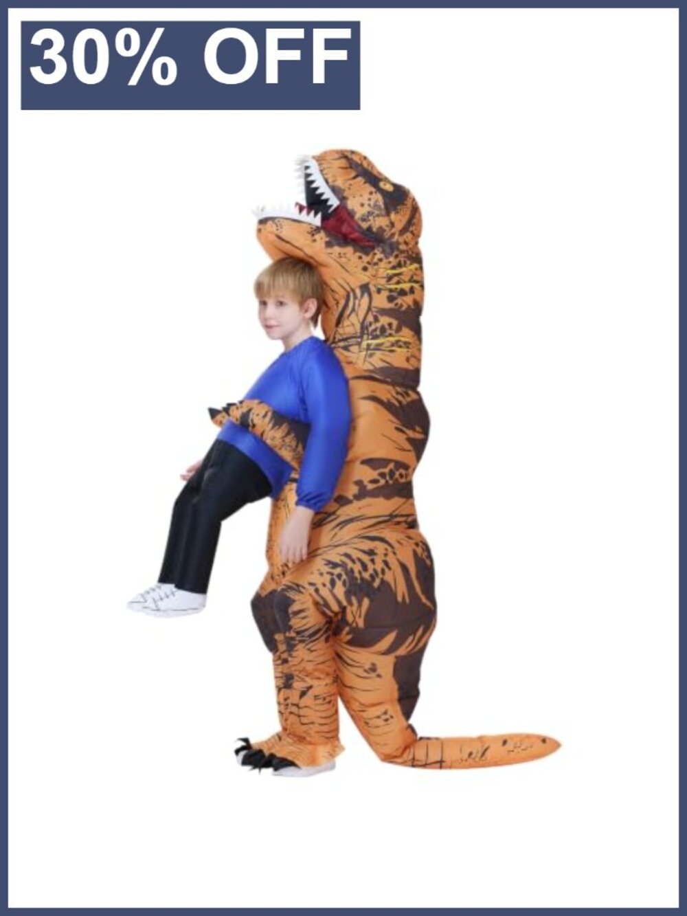 Inflatable Dinosaur Costume Kids Teens Blow Up Halloween Cosplay Party